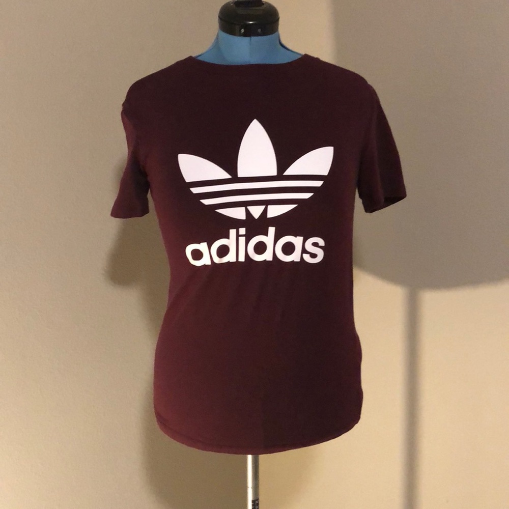 Red/Maroon Adidas tee shirt